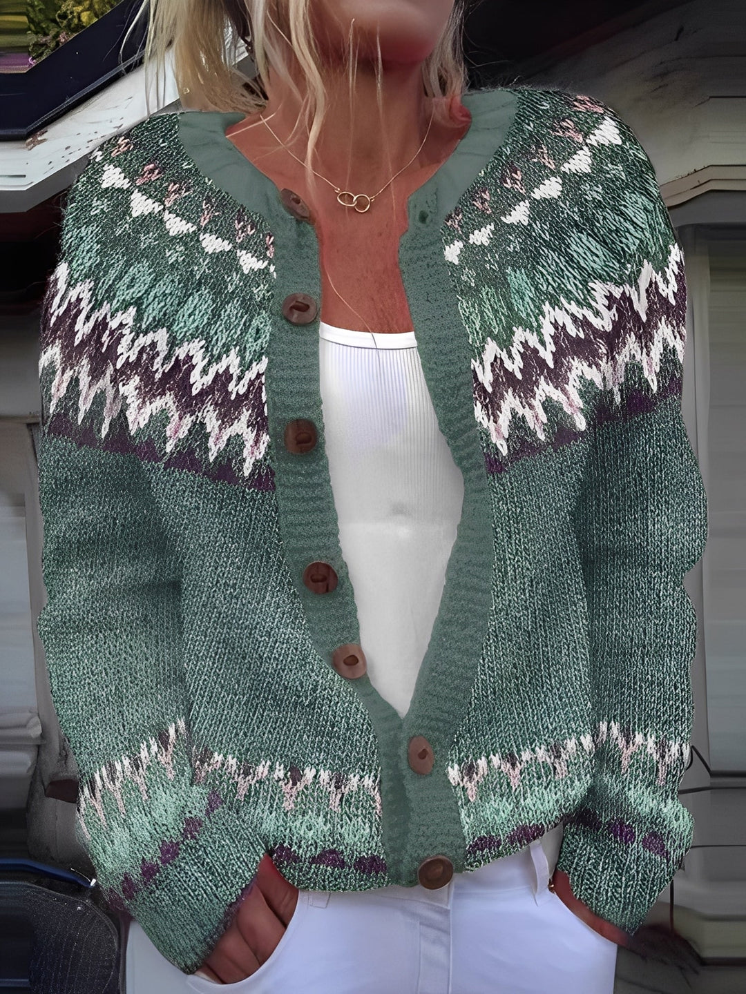 Louise - Cardigan boutonné chaud, polyvalent et cosy