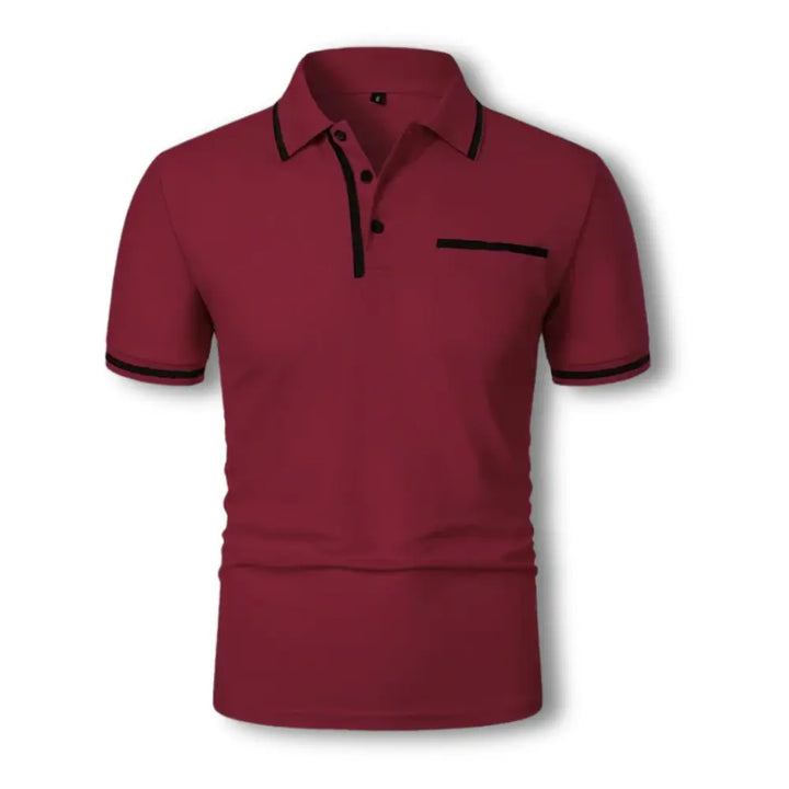 Polo ajusté à détails contrastés pour hommes – Endymion