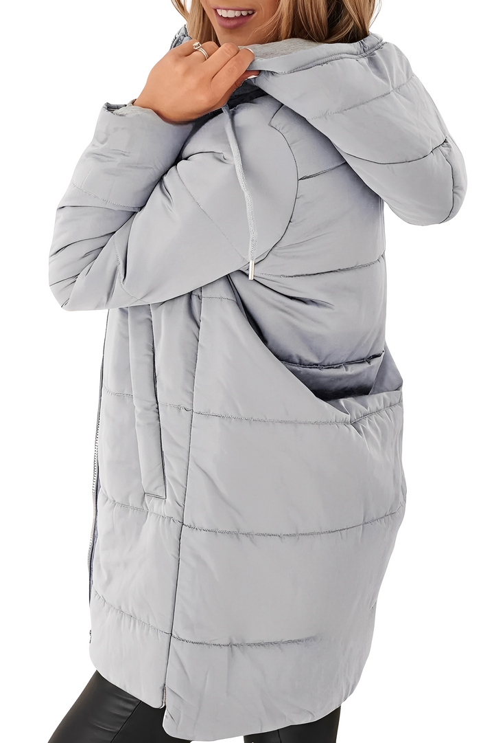 Yesenia - Veste matelassée stylée à fermeture éclair avec capuche