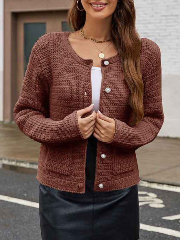 Braelyn - Cardigan tricoté décontracté et élégant