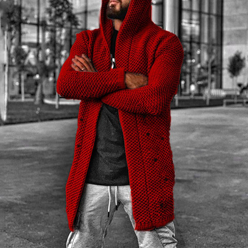 Donato | Cardigan en maille avec capuche pour hommes