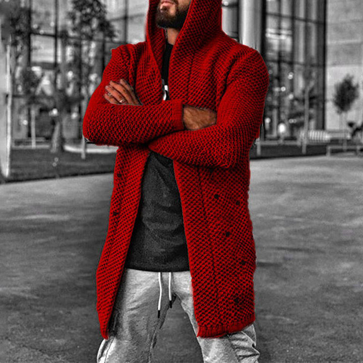 Donato | Cardigan en maille avec capuche pour hommes