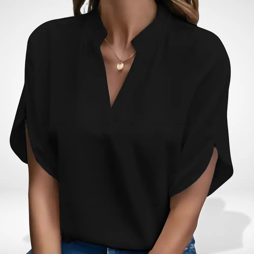 Blouse fluide à col fendu pour Femme – Shaie