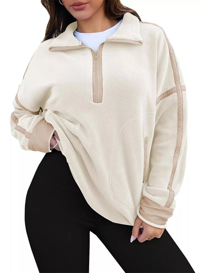 Elenna - Pull Décontracté Élégant à Demi-Zip