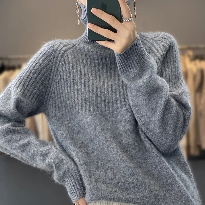 Ashlea | Pull col roulé doux et chic pour femmes