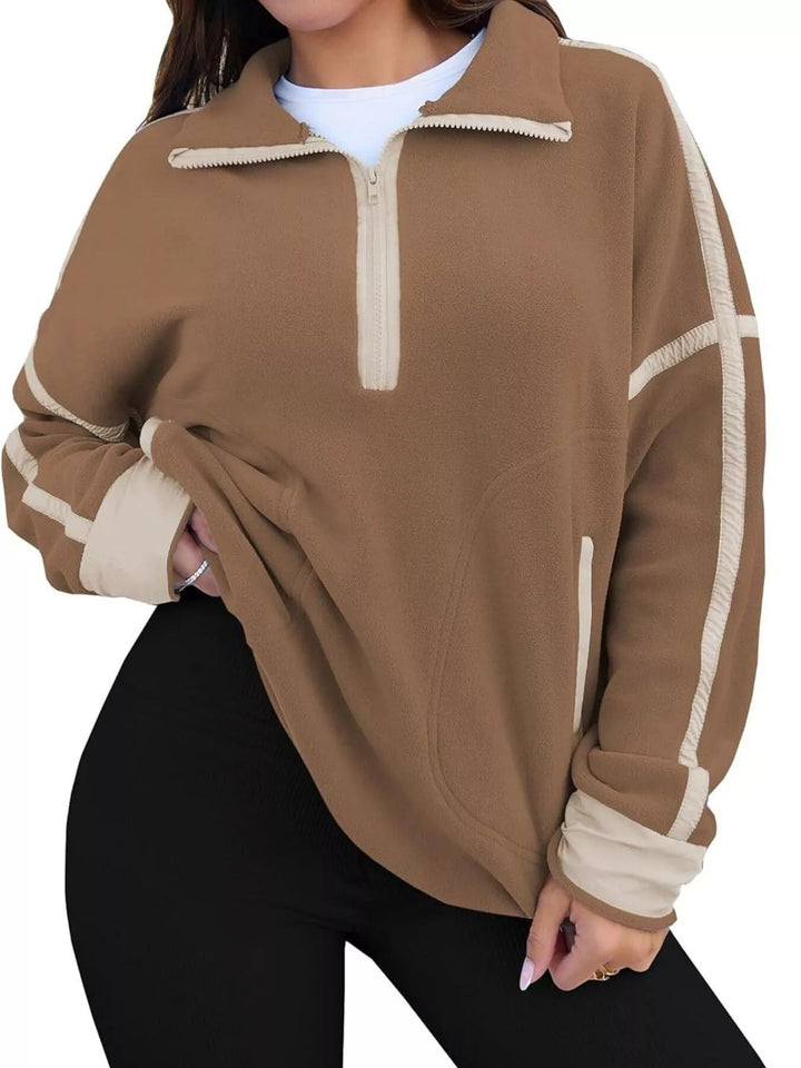 Elenna - Pull Décontracté Élégant à Demi-Zip