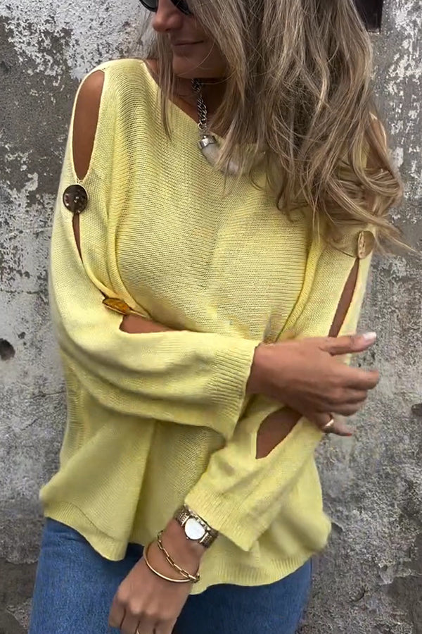 Jazlyn - Pull tricoté chic à manches longues
