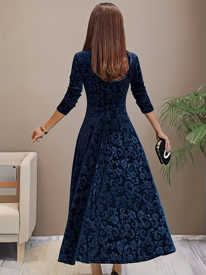 Hanna | Robe formelle en velours floral pour femmes