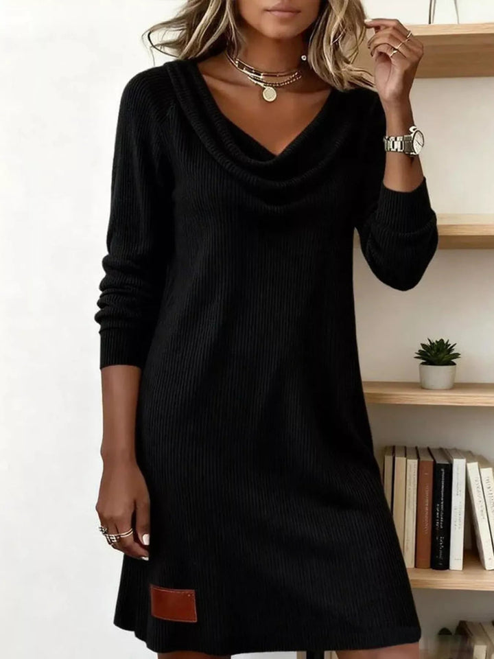 Aicelle - Robe mini décontractée à col bénitier et maille côtelée