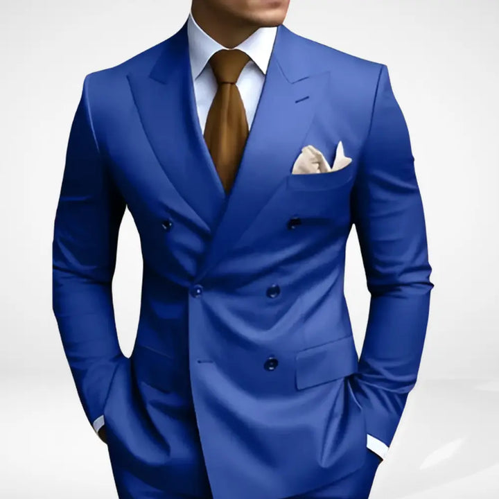 Costume croisé à revers larges pour Homme – Adamswill