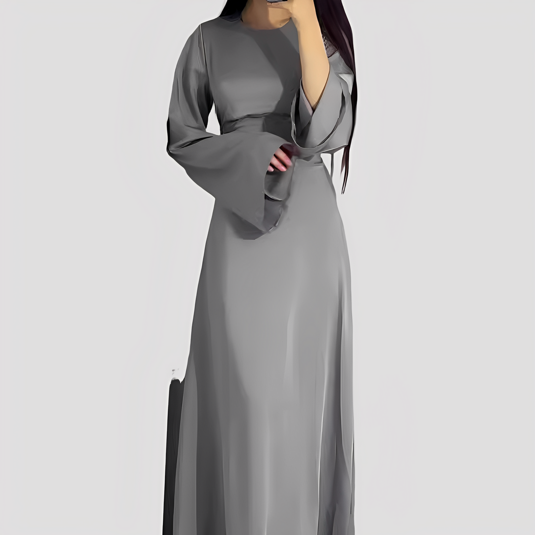 Natalia - Robe longue décontractée et élégante à manches évasées