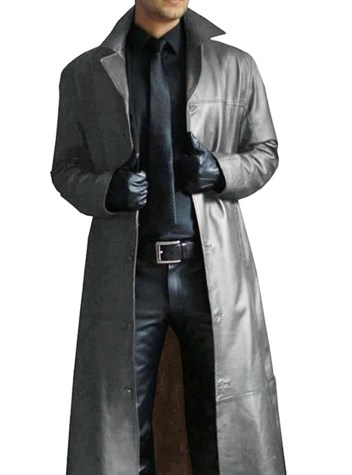 Kailash | Manteau long en cuir homme