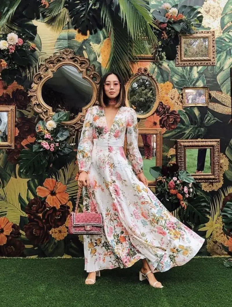 Femme Fleurie Maxi Robe de plage – Janis
