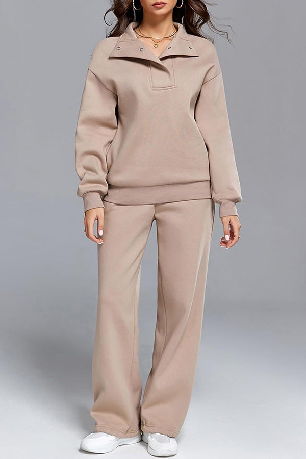 Fabiana - Ensemble pull et pantalon ample chaud et confortable