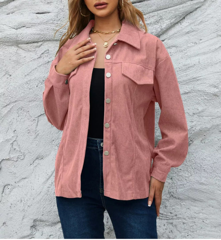 Veronella - Veste élégante en velours côtelé boutonnée