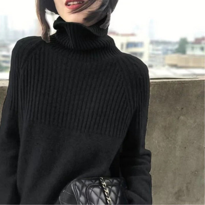 Ashlea | Pull col roulé doux et chic pour femmes