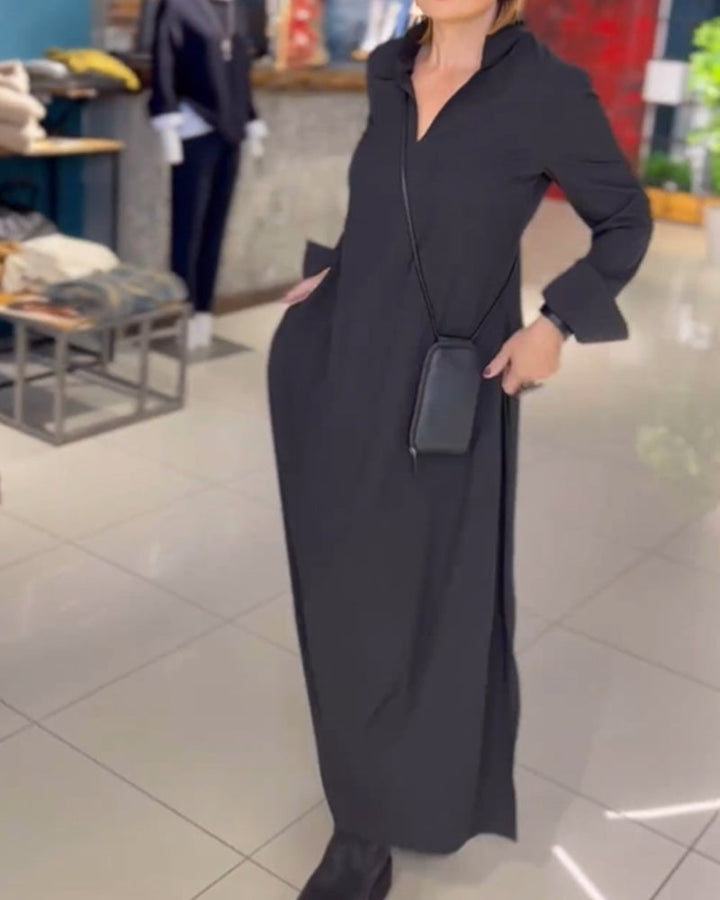 Myla | Robe longue et ample avec fente latérale