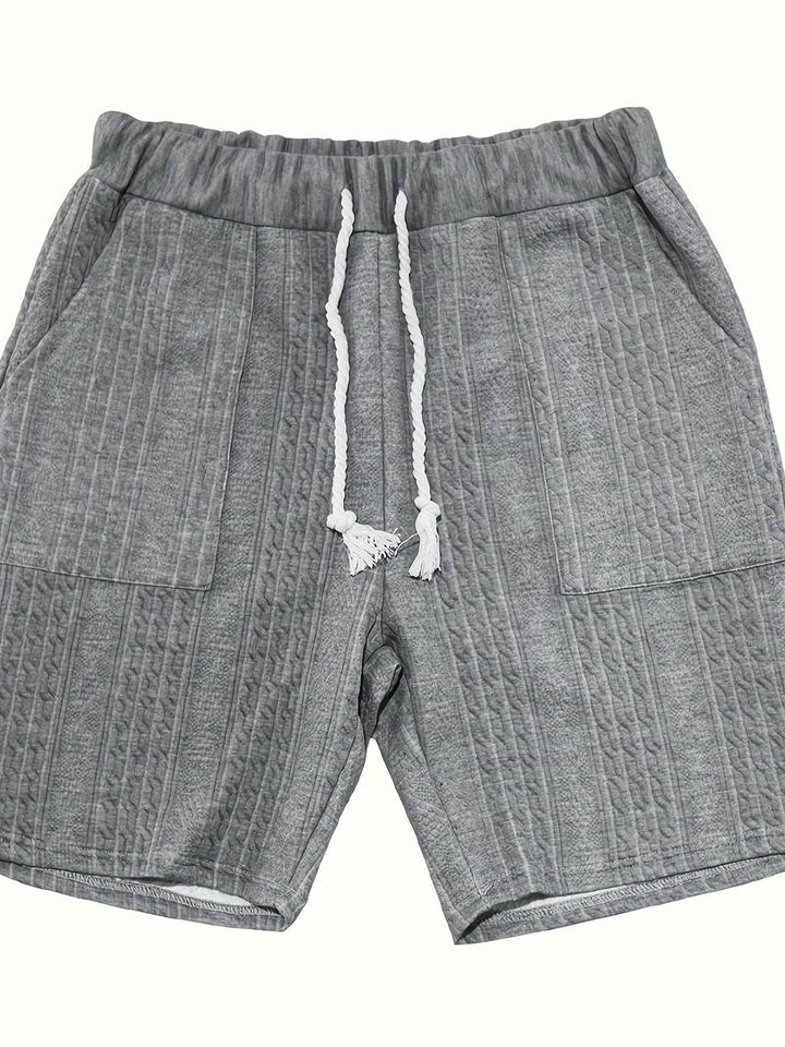 Halli | Combinaison décontractée en short jacquard pour hommes