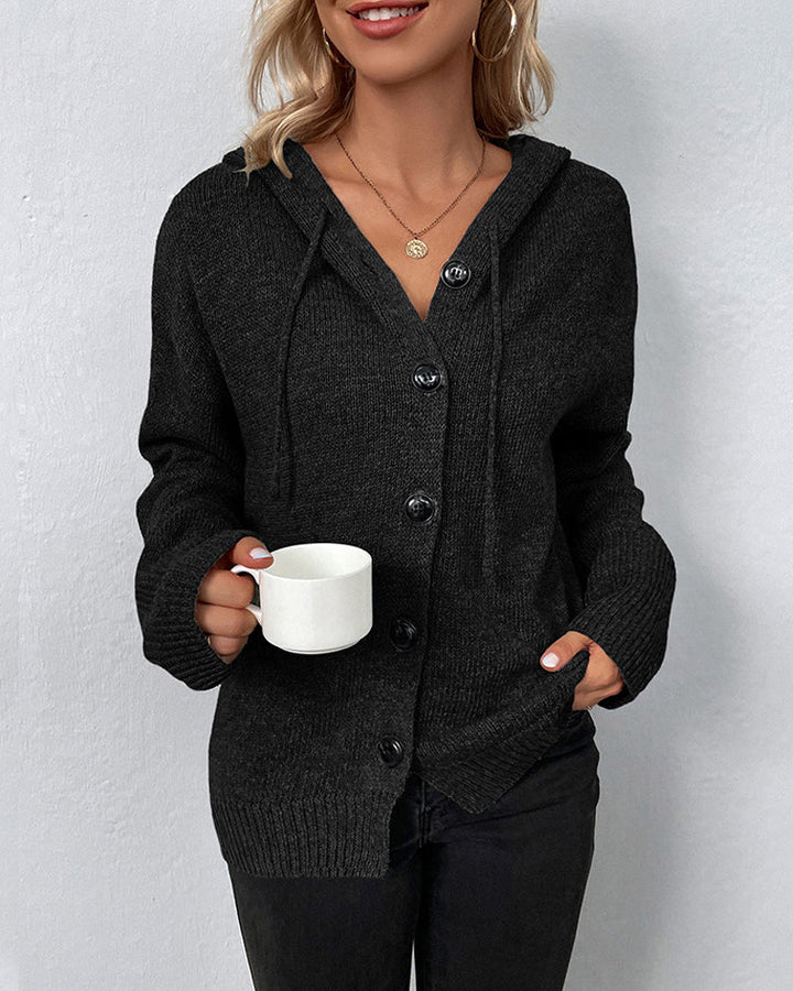 Konane | Cardigan Tricoté à Capuche pour Femmes