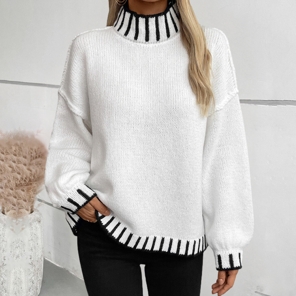 Astrid | Pull-over col roulé élégant femme