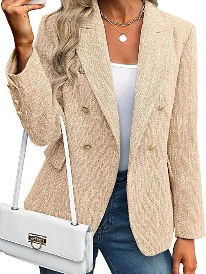 Alesia - Blazer Élégant Croisé avec Col à Revers