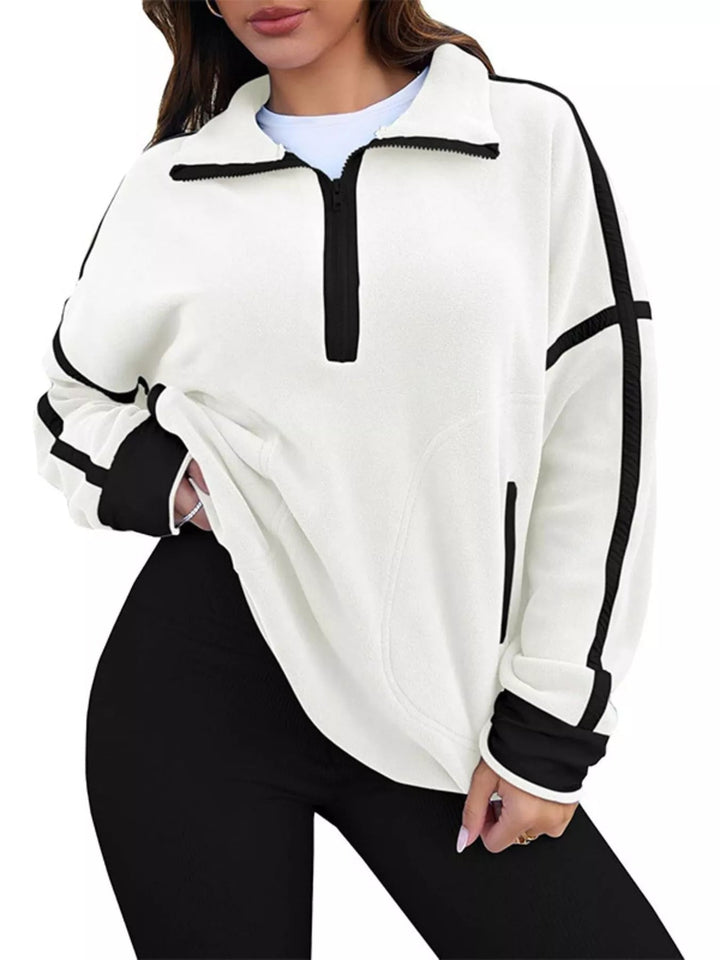 Elenna - Pull Décontracté Élégant à Demi-Zip