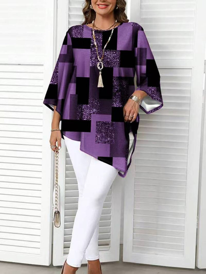 Nora - Blouse oversize à carreaux
