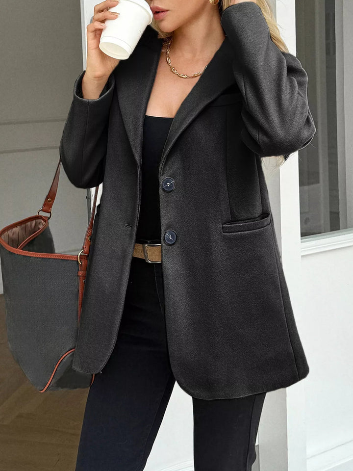 Taliah - Blazer élégant à col à revers et boutons