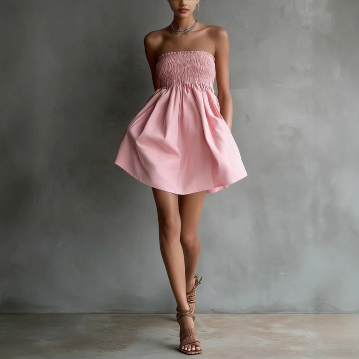 Suzanne - Mini-robe tube sans bretelles très chic