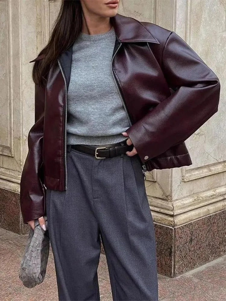 Khalilah | Veste en cuir vegan pour femme
