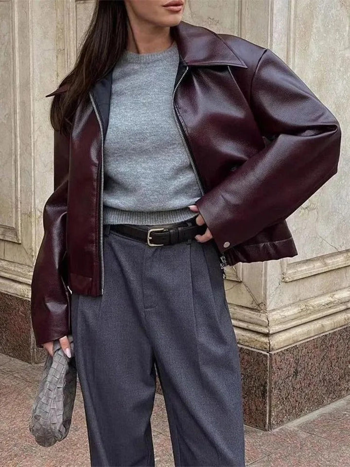 Khalilah | Veste en cuir vegan pour femme