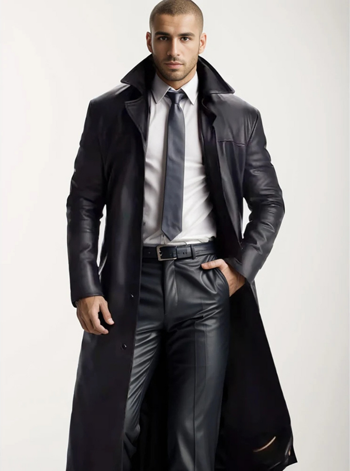 Kailash | Manteau long en cuir homme