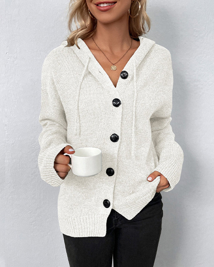 Konane | Cardigan Tricoté à Capuche pour Femmes