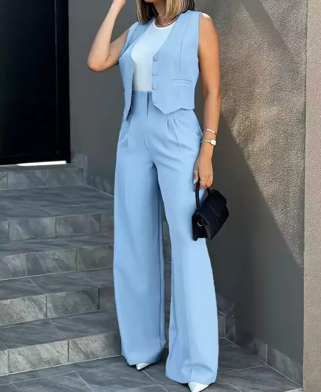 Solange | Veste de mode européenne à jambe large