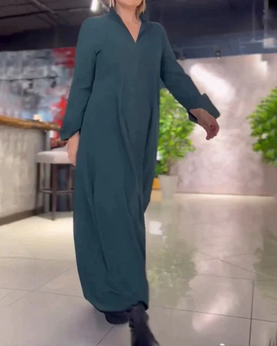Myla | Robe longue et ample avec fente latérale