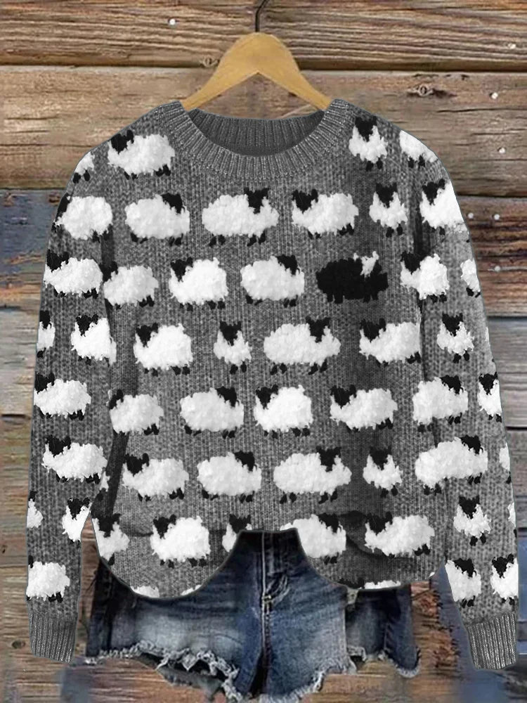 Marta | Pull tricoté en laine de mouton vintage douce