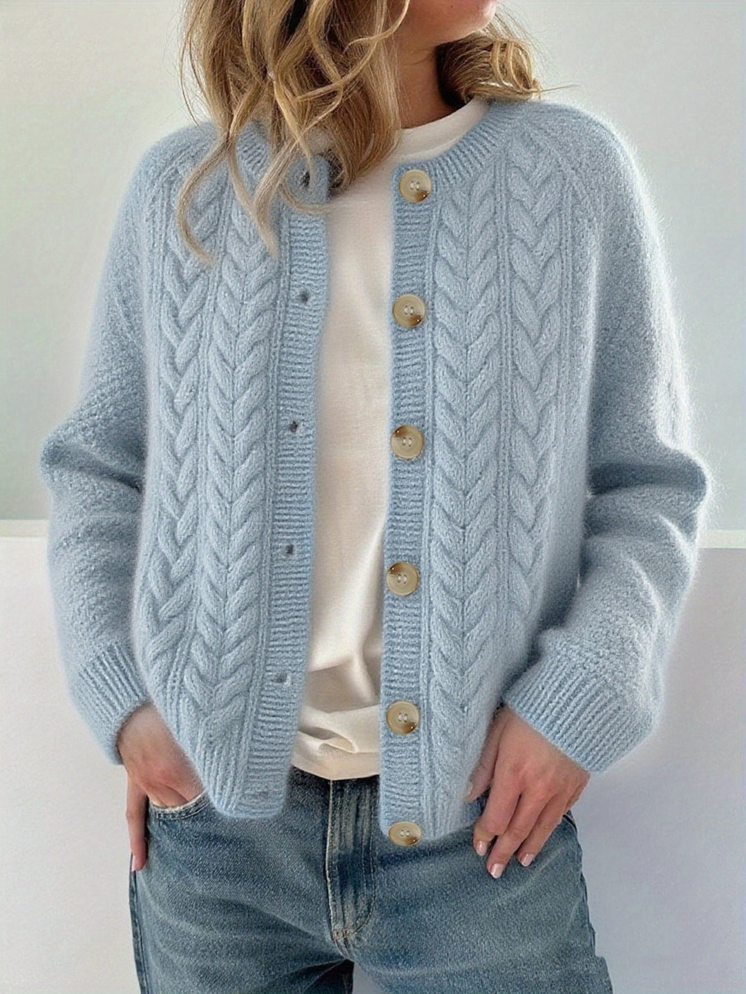 Marianne - Cardigan Élégant à Maille Torsadée