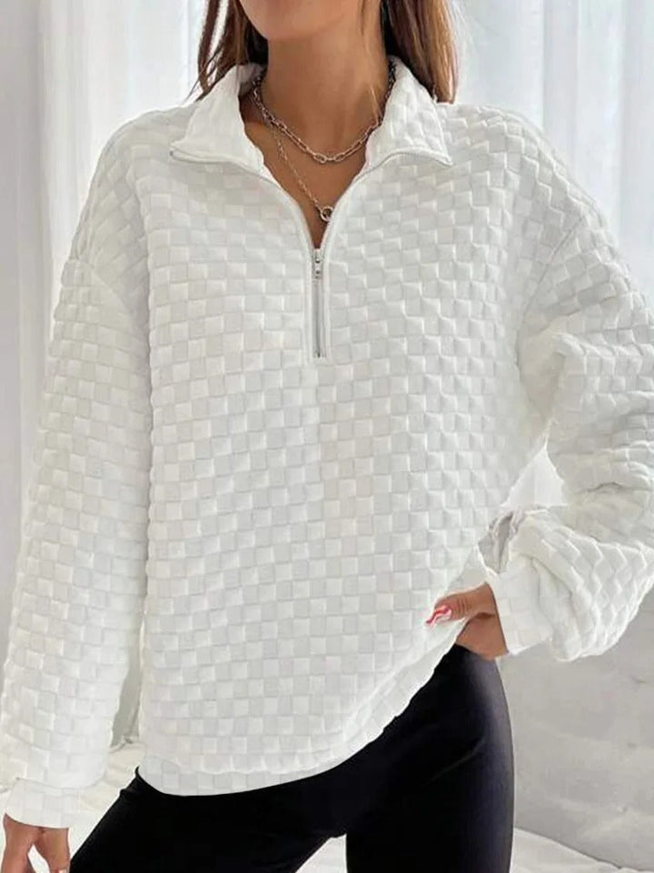 Geisha - Pull moderne élégant en V avec zip