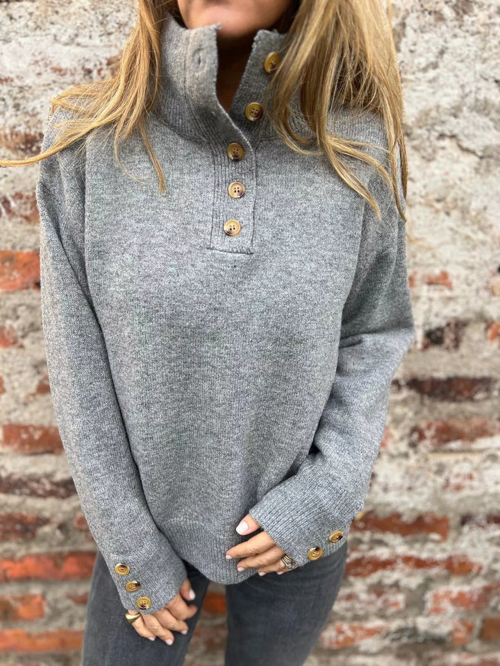 Yarissa - Pull Col Roulé Ample et Chaud