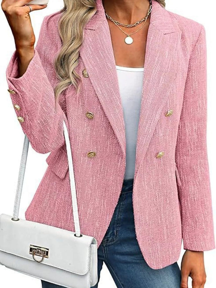 Alesia - Blazer Élégant Croisé avec Col à Revers