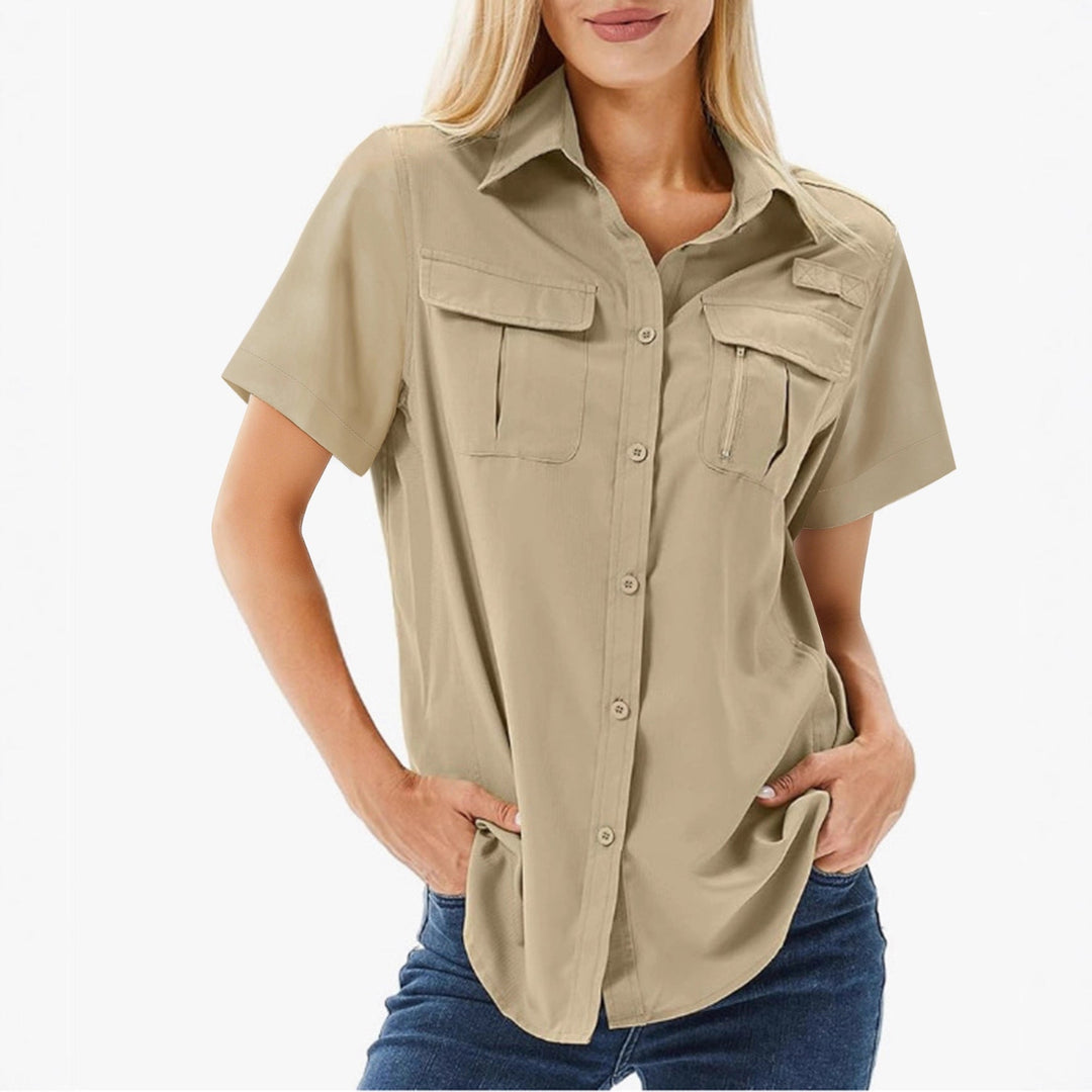 Danaya - Blouse polo élégante à multiples poches
