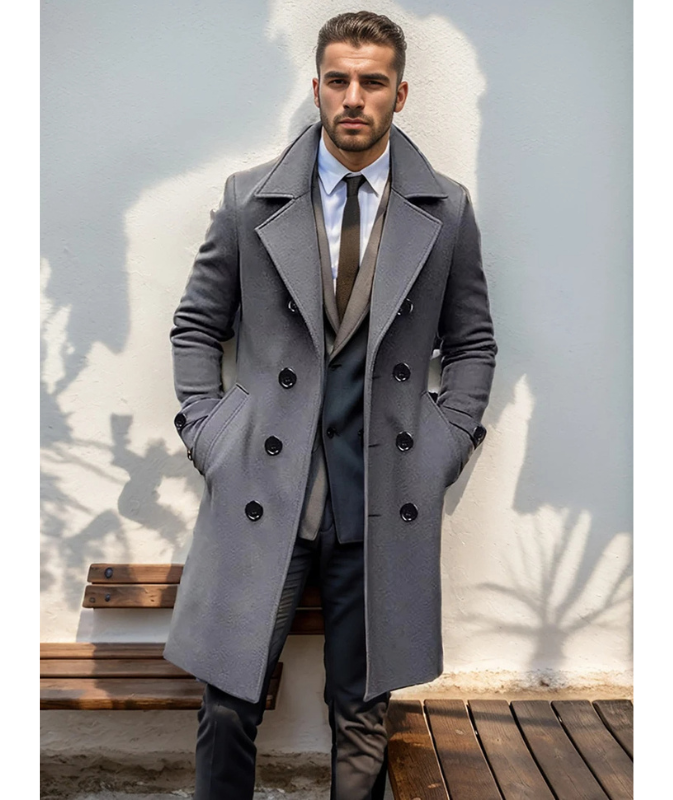 Chucho | Manteau élégant à double boutonnage homme