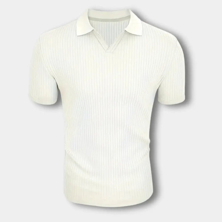 Polo à rayures côtelées ajusté pour Homme – Mccoy