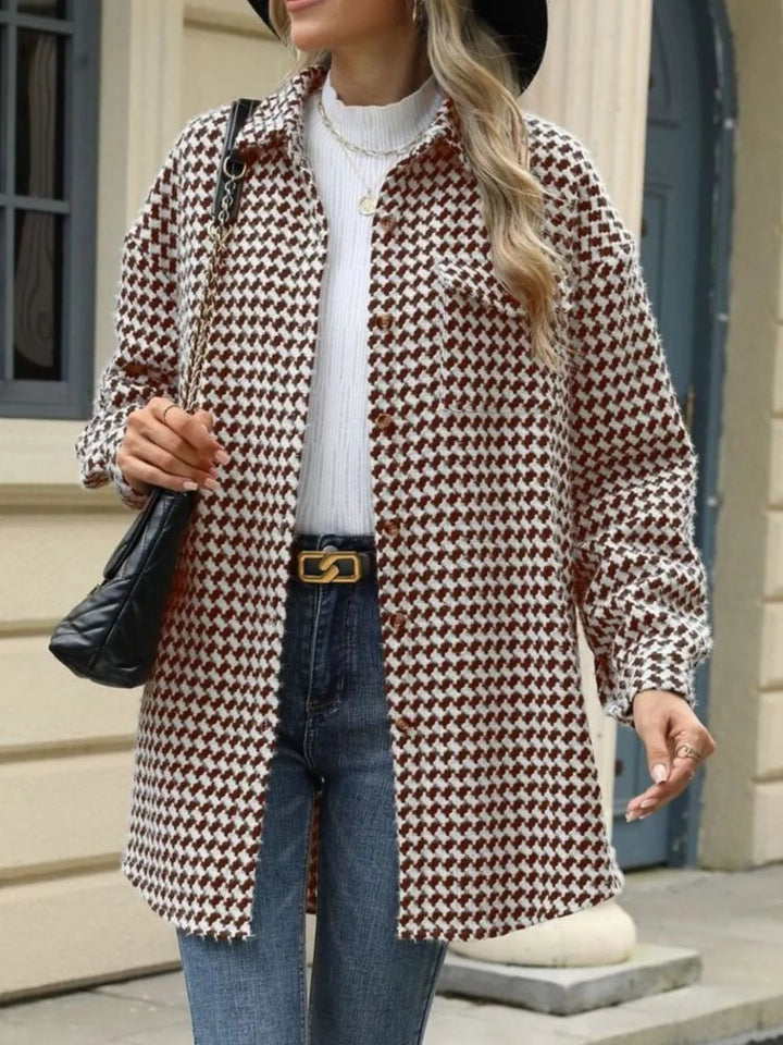 Aila - Manteau Élégant Chaud à Manches Longues avec Boutons