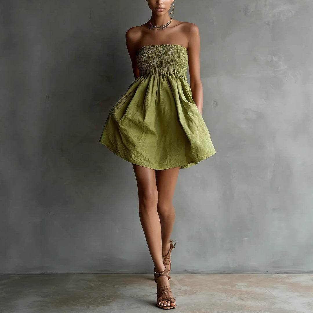 Suzanne - Mini-robe tube sans bretelles très chic