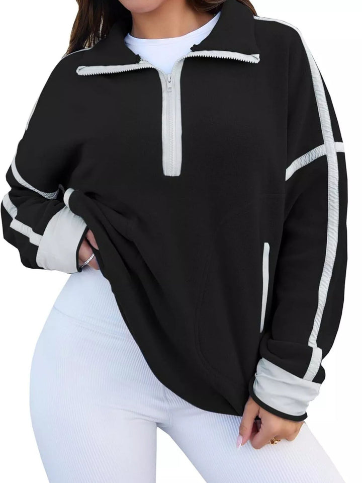 Elenna - Pull Décontracté Élégant à Demi-Zip