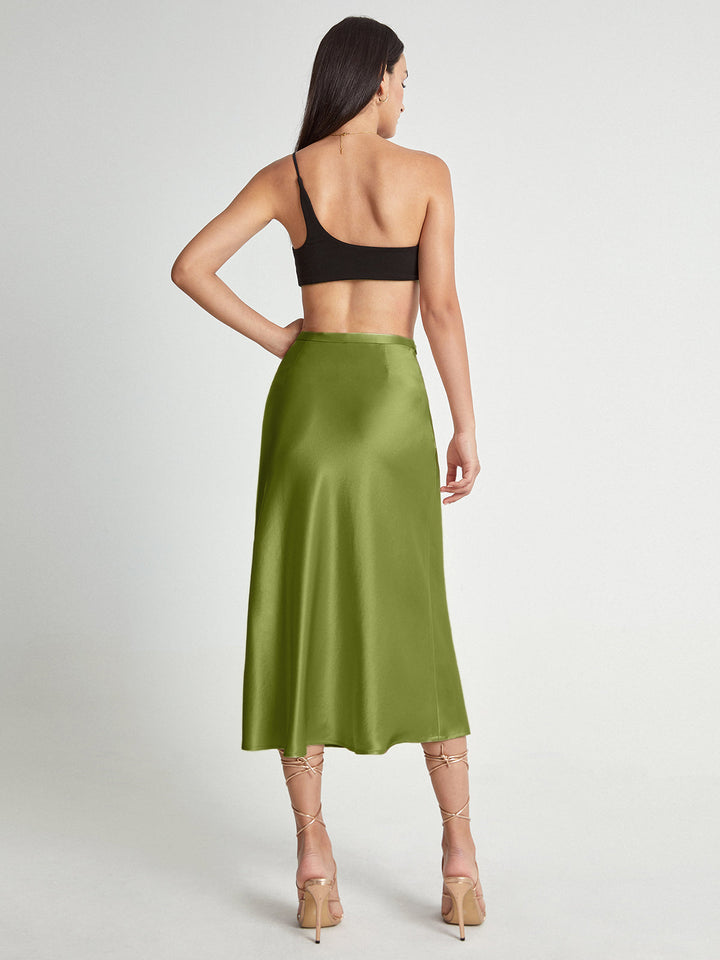 Katia | Jupe midi fluide taille haute pour femmes