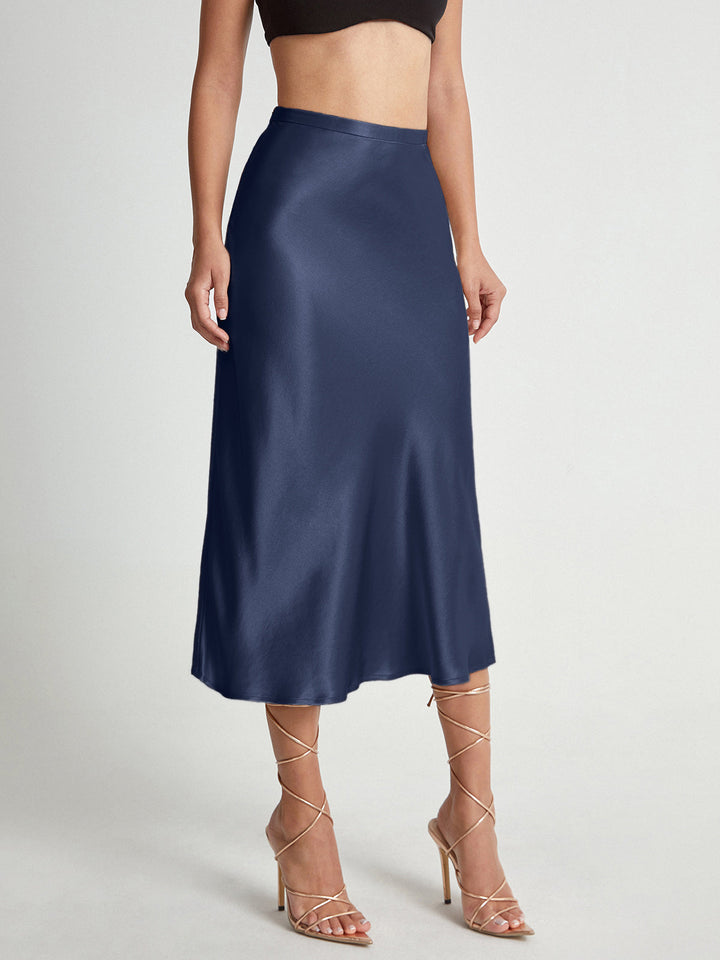 Katia | Jupe midi fluide taille haute pour femmes