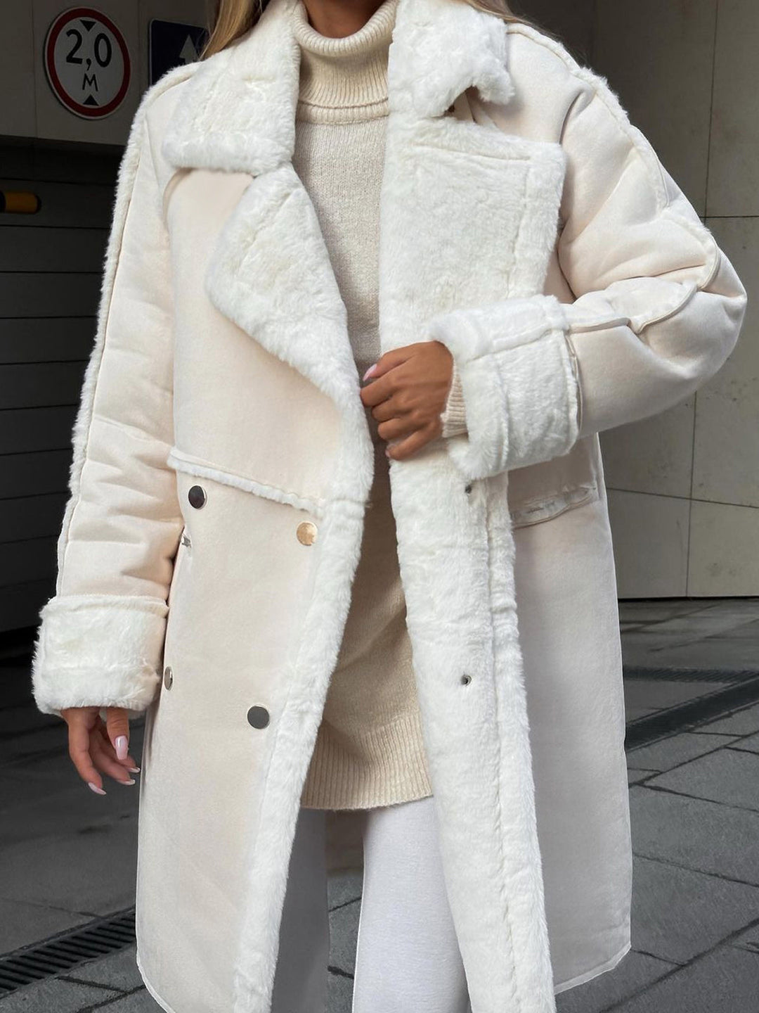 Miriam | Maxi veste en cuir Chamois