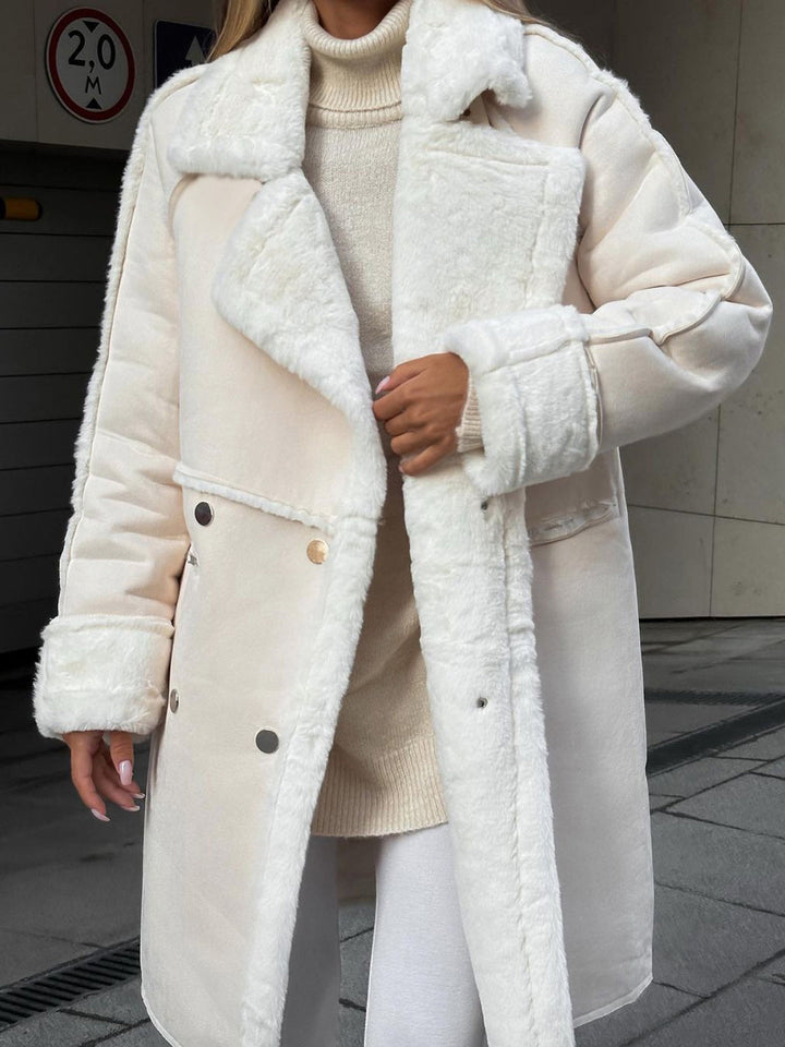 Miriam | Maxi veste en cuir Chamois